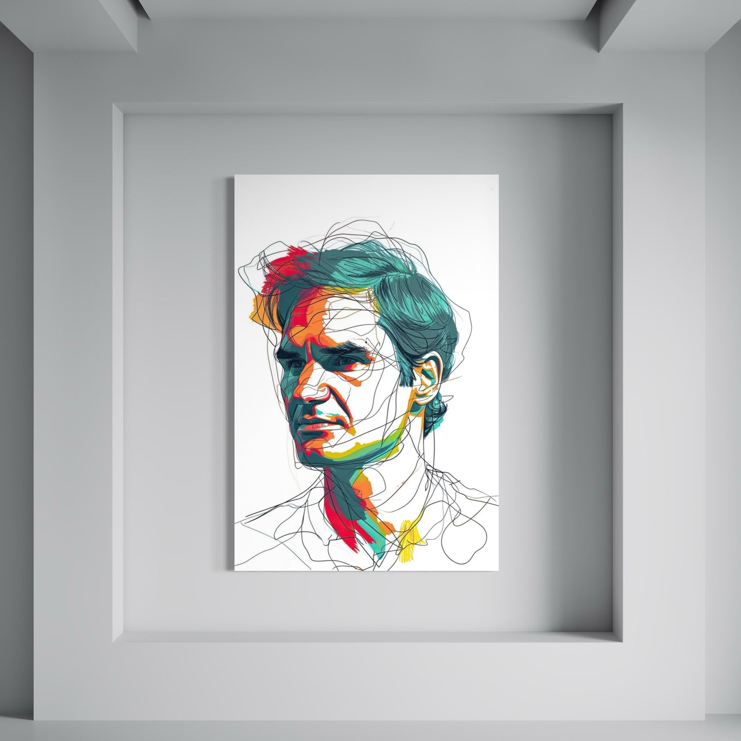 Cuadro decorativo canvas Roger Federer 003