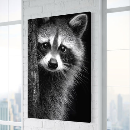 Cuadro decorativo canvas Mapache 004