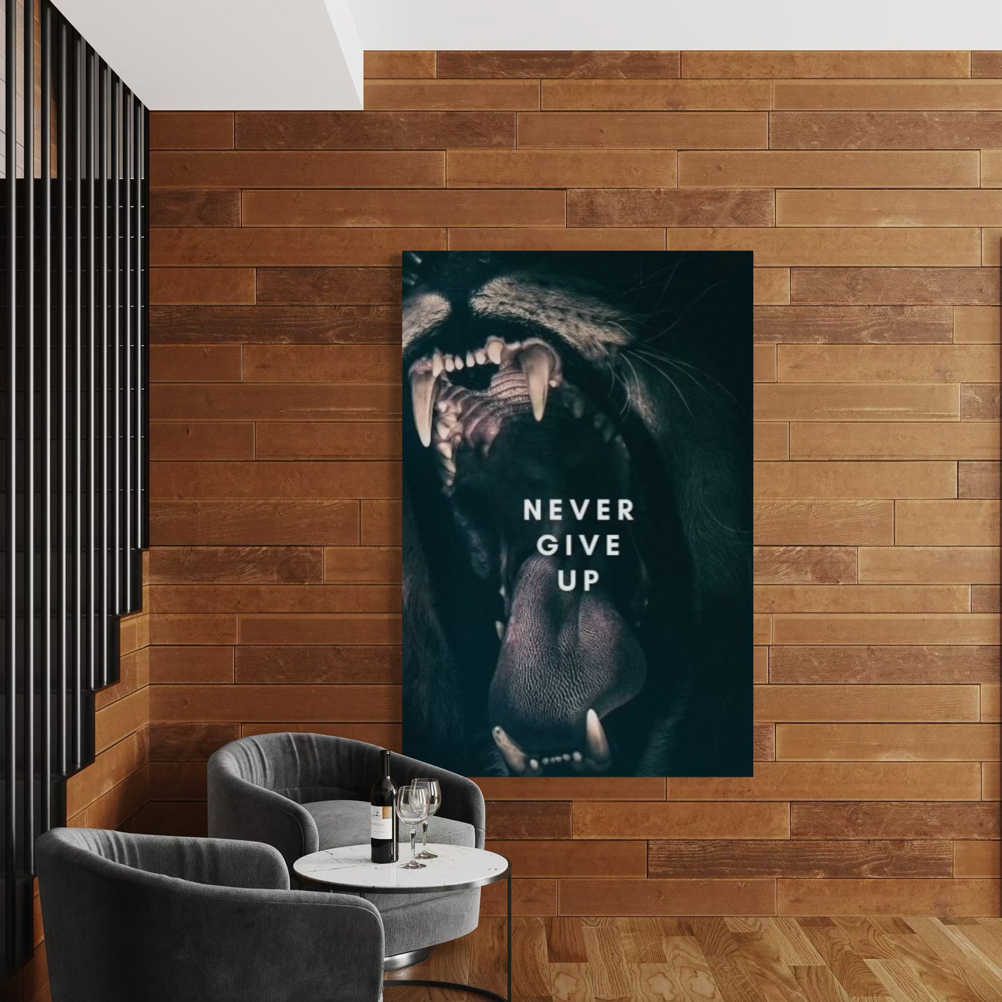 Cuadro decorativo canvas Never give up 002