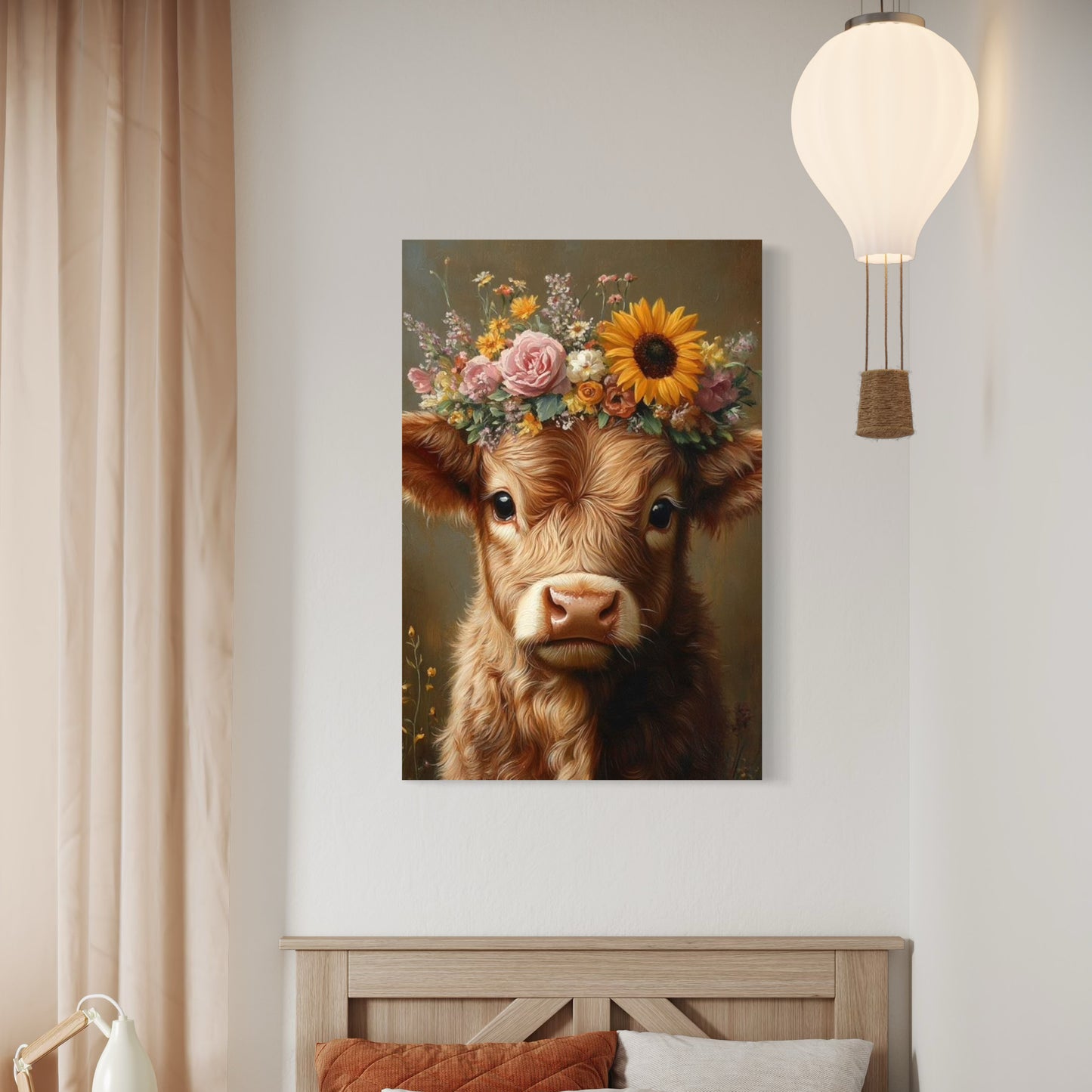 Cuadro decorativo canvas Vaca Highland 001