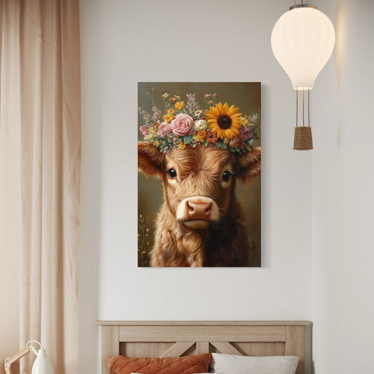 Cuadro decorativo canvas Vaca Highland 001