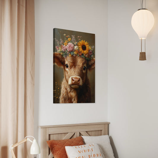 Cuadro decorativo canvas Vaca Highland 001