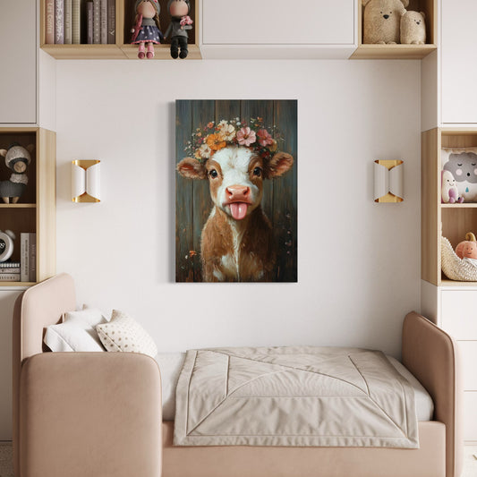 Cuadro decorativo canvas Vaca Highland 002