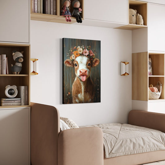 Cuadro decorativo canvas Vaca Highland 002