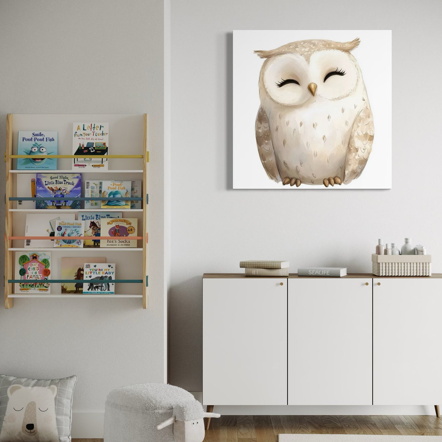 Cuadro decorativo canvas Búho 005