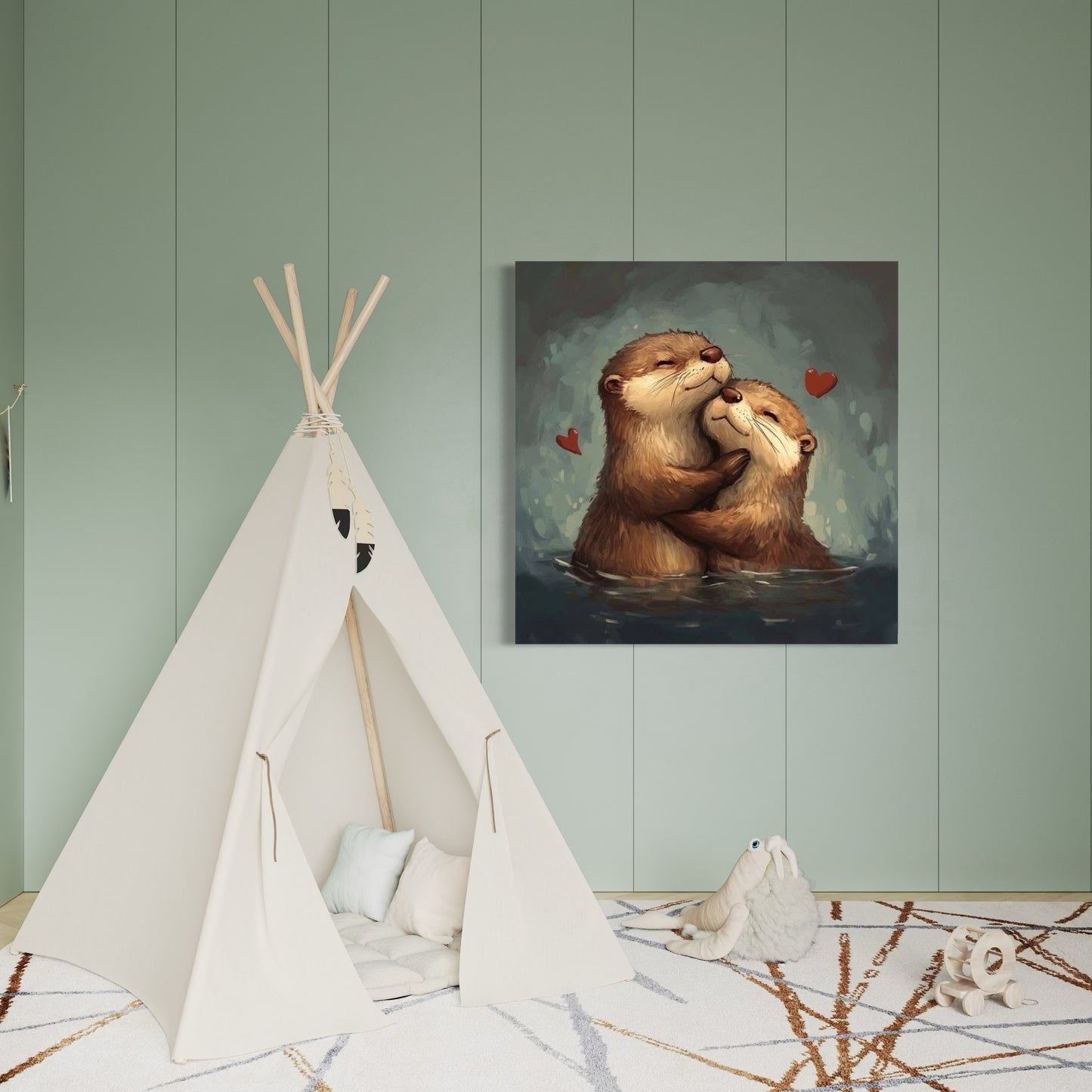 Cuadro decorativo canvas Castores 001