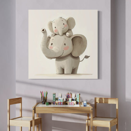 Cuadro decorativo canvas Elefantes 012