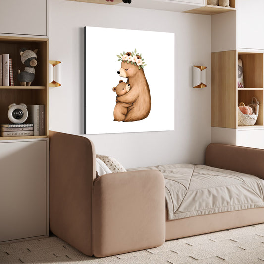 Cuadro decorativo canvas Mamá Osa