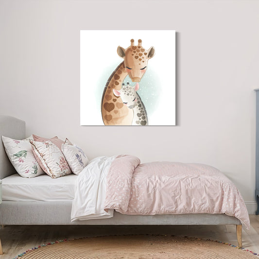 Cuadro decorativo canvas Mamá Jirafa