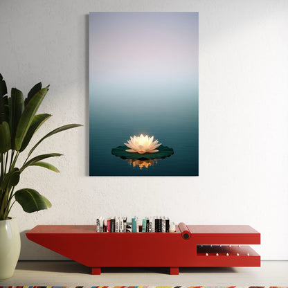 Cuadro decorativo canvas Flor de loto 003