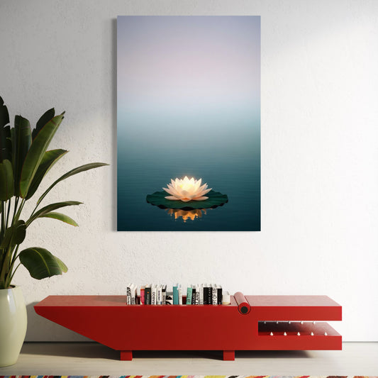 Cuadro decorativo canvas Flor de loto 003