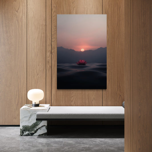 Cuadro decorativo canvas Flor de loto 002