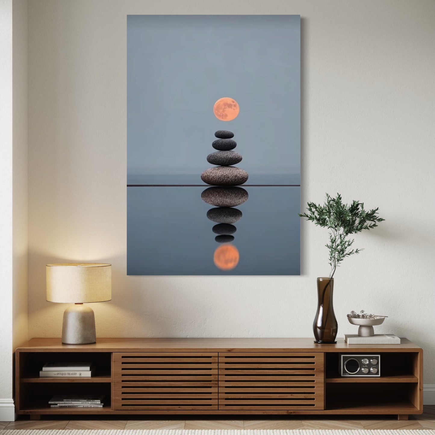 Cuadro decorativo canvas Piedras Suseki 008