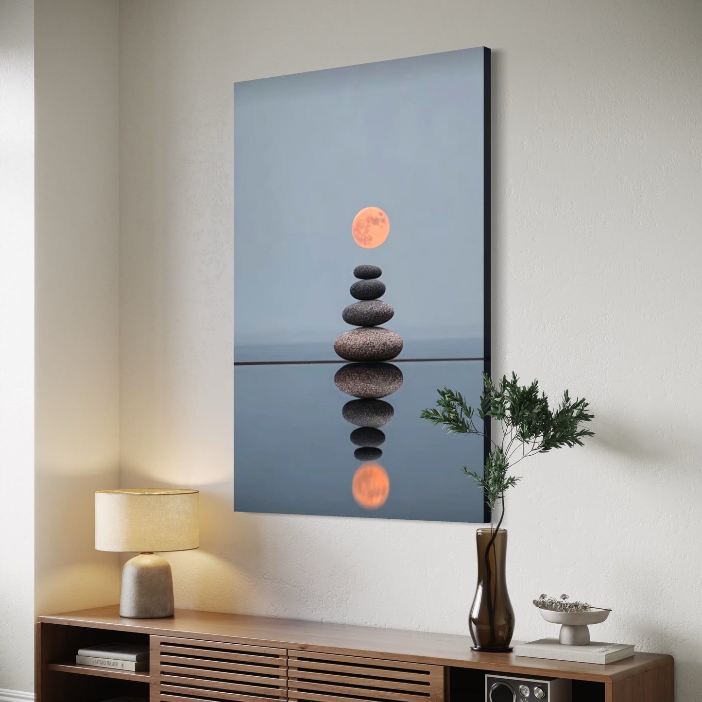 Cuadro decorativo canvas Piedras Suseki 008