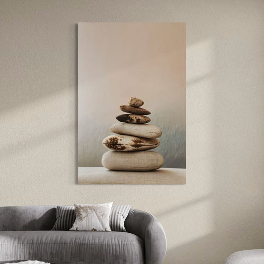 Cuadro decorativo canvas Piedras Suseki 007