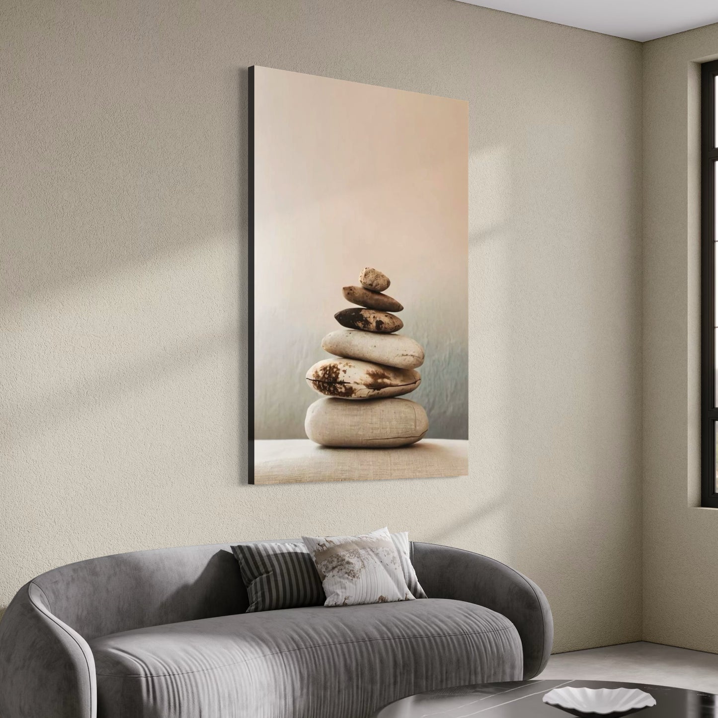 Cuadro decorativo canvas Piedras Suseki 007