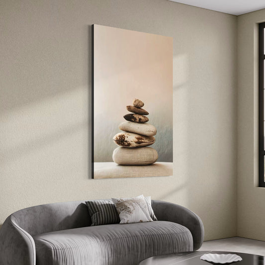Cuadro decorativo canvas Piedras Suseki 007