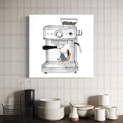 Cuadro decorativo canvas Maquina de espresso 002