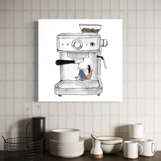 Cuadro decorativo canvas Maquina de espresso 002