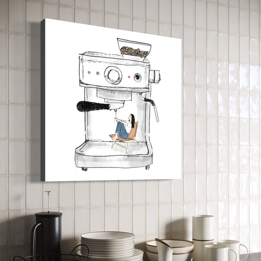 Cuadro decorativo canvas Maquina de espresso 002