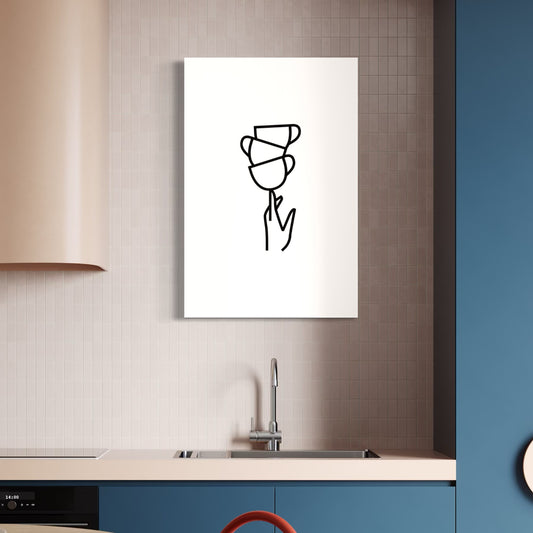 Cuadro decorativo canvas Mano y tazas