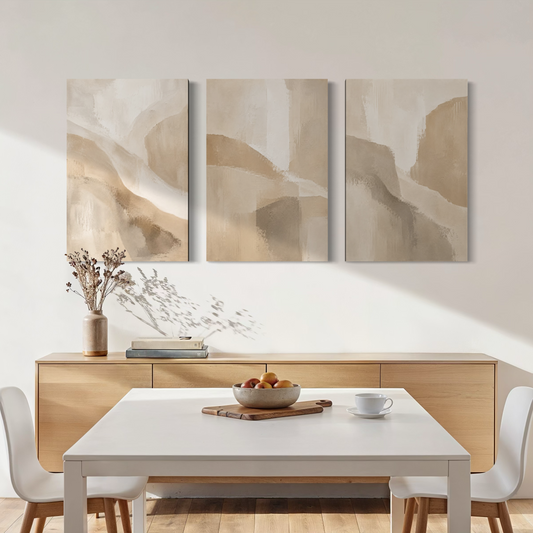 Set de 3 cuadros canvas Desert Flow