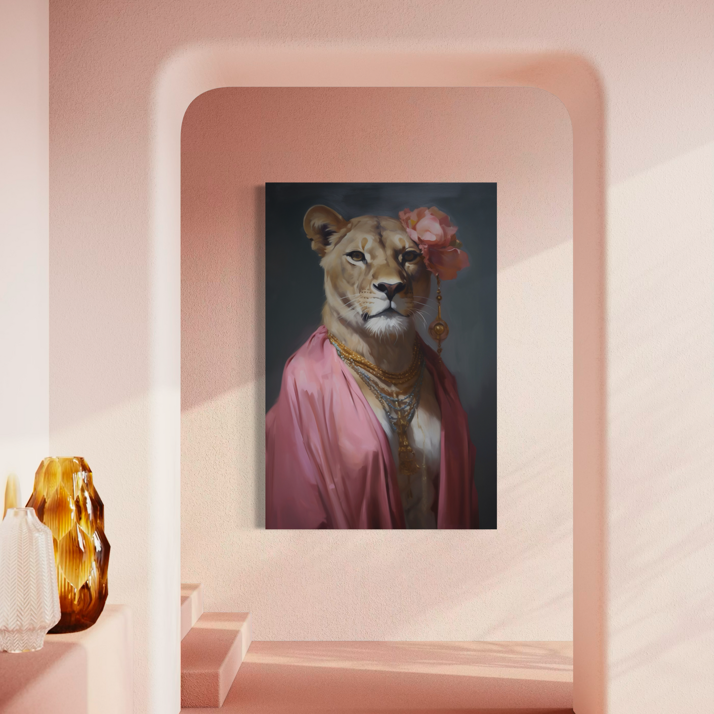 Cuadro decorativo canvas Leona 002