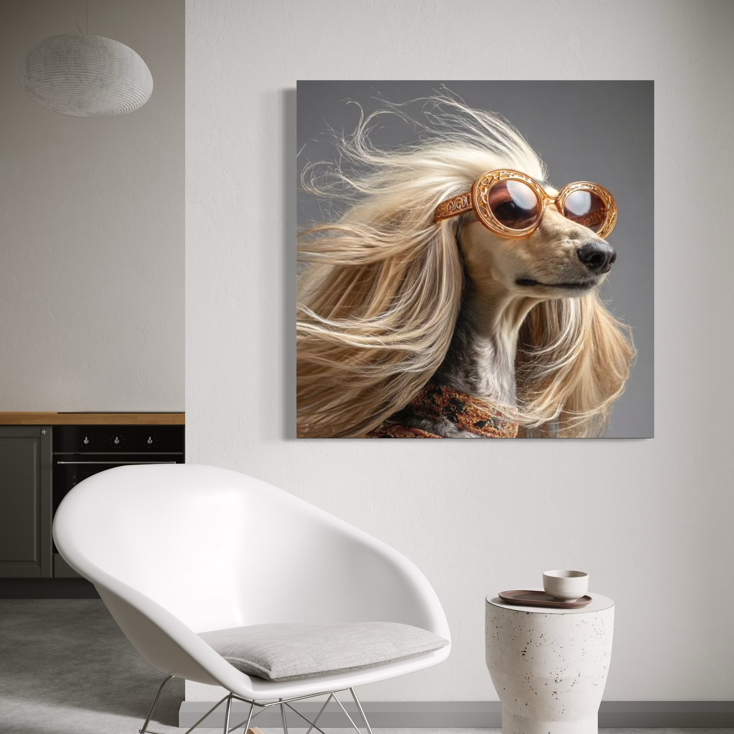 Cuadro decorativo canvas Galgo 002