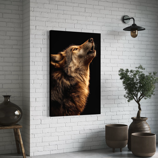 Cuadro decorativo canvas Lobo 008