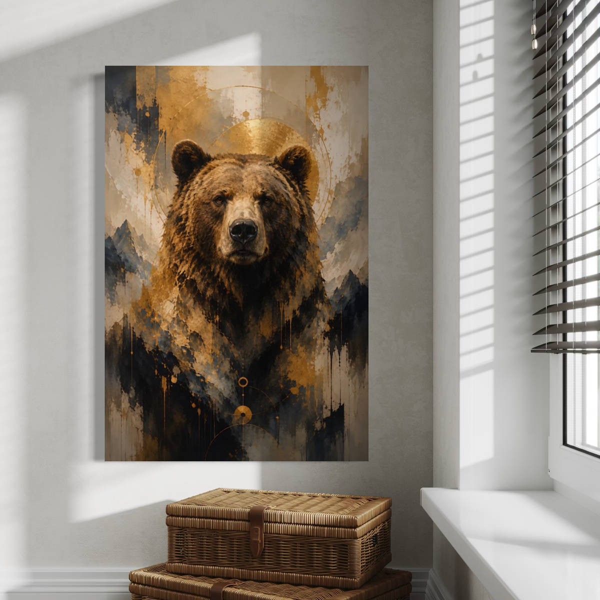Cuadro decorativo canvas Oso 017