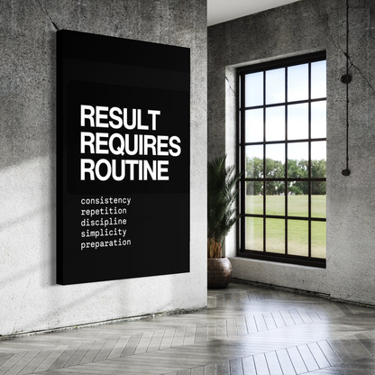 Cuadro decorativo canvas Results require routine