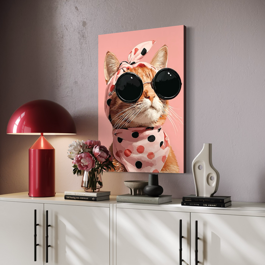 Cuadro decorativo canvas Gato 017