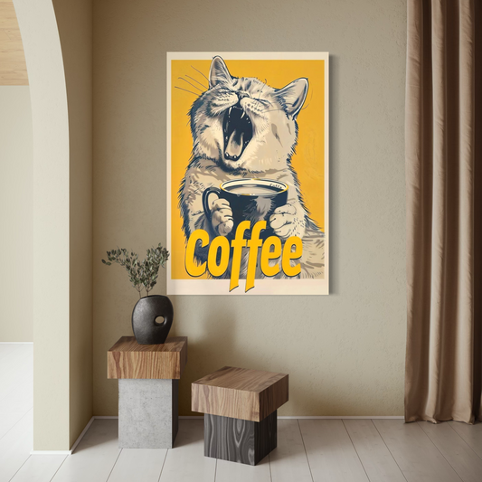 Cuadro decorativo canvas Gato 018