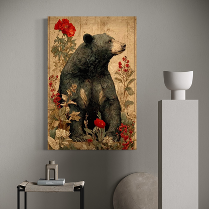 Cuadro decorativo canvas Oso 018