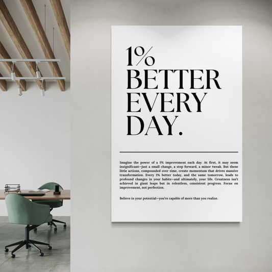 Cuadro decorativo canvas 1% Better every day
