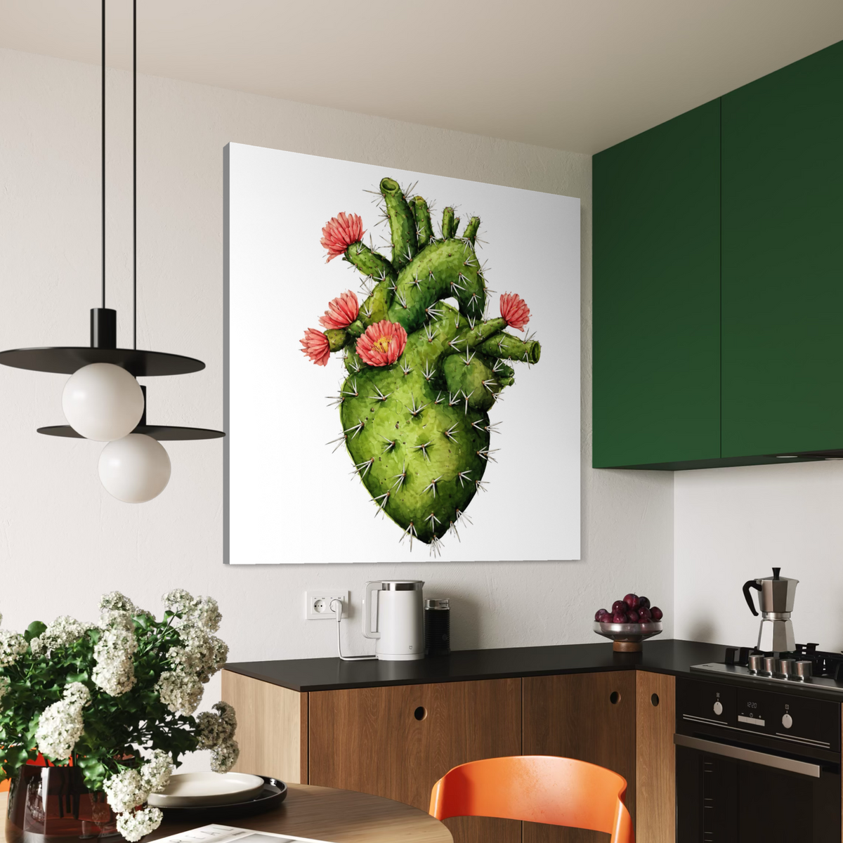 Cuadro decorativo canvas Corazón de Nopal