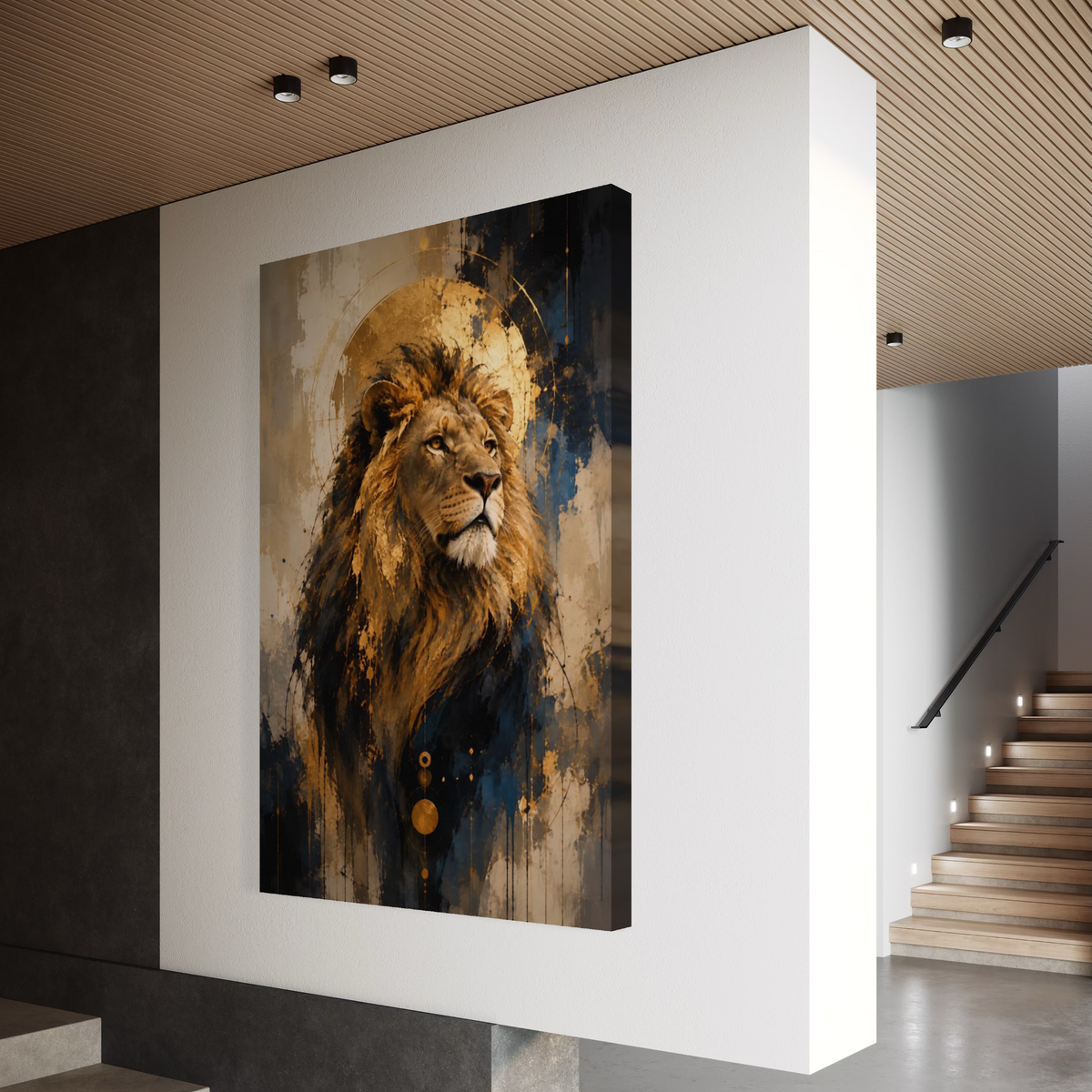 Cuadro decorativo canvas León 025