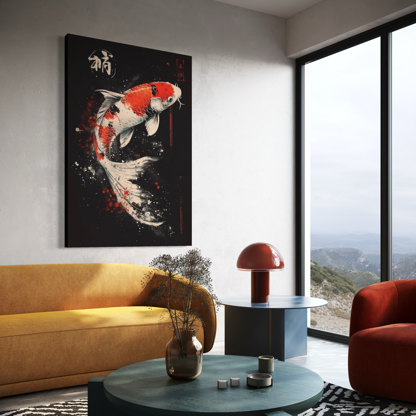 Cuadro decorativo canvas Pez Koi 002