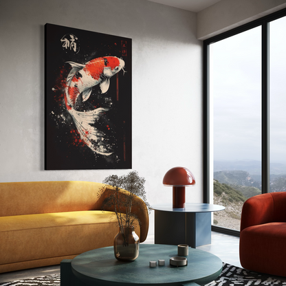 Cuadro decorativo canvas Pez Koi 002