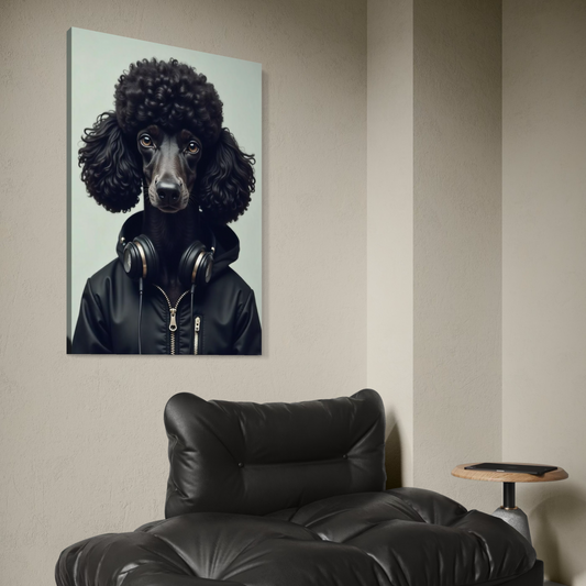 Cuadro decorativo canvas Poodle 002