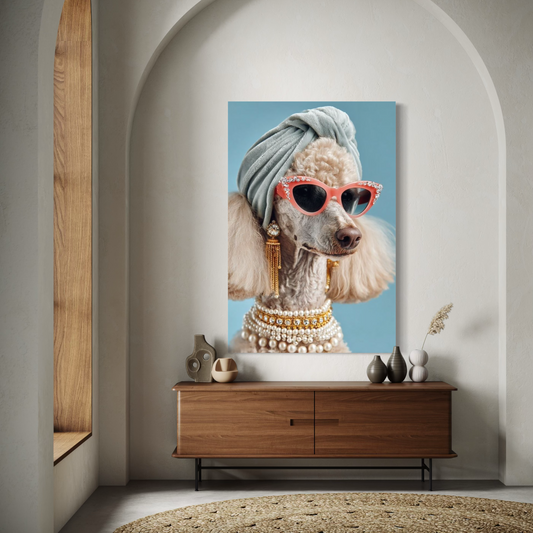 Cuadro decorativo canvas Poodle 001