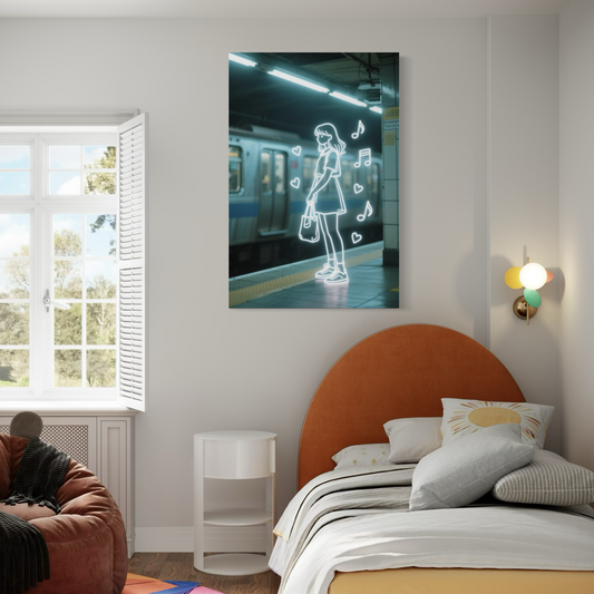 Cuadro decorativo canvas Esperando en Tokio