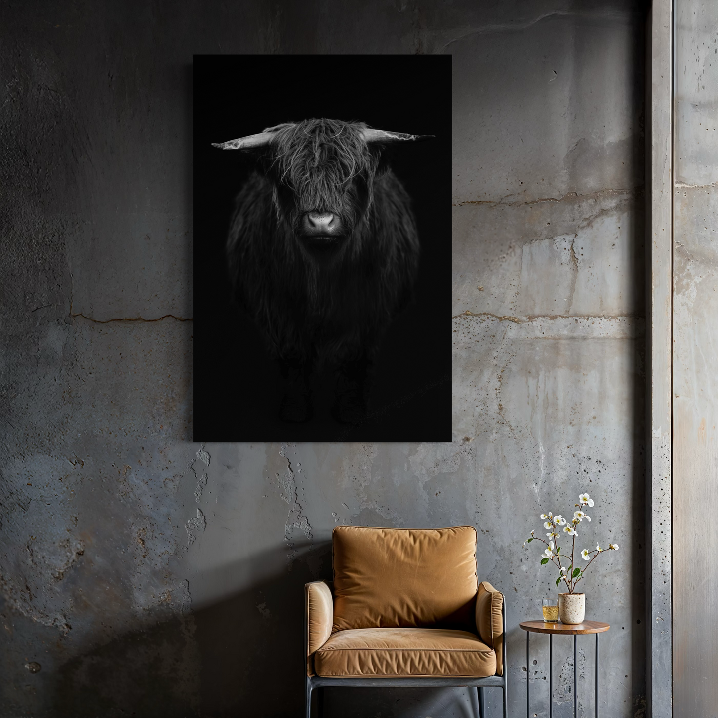Cuadro decorativo canvas Toro Highland 001