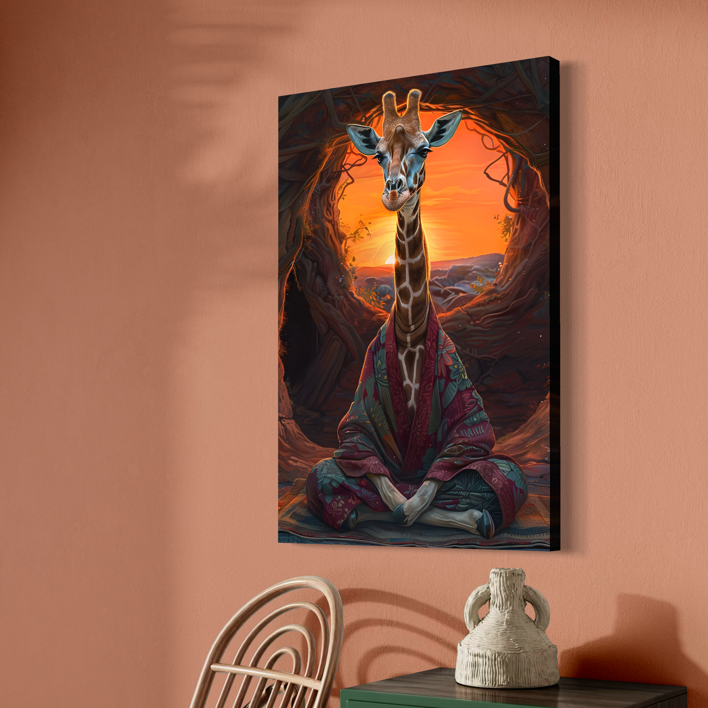 Cuadro decorativo canvas Jirafa 009