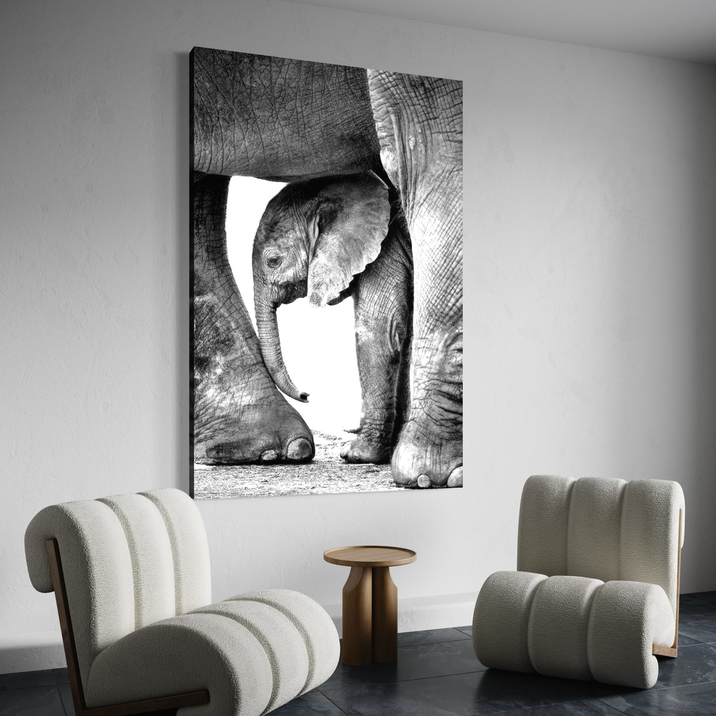 Cuadro decorativo canvas Elefantes 015