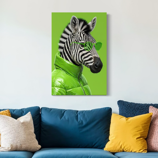 Cuadro decorativo canvas Zebra 003