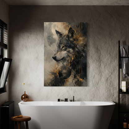 Cuadro decorativo canvas Lobo 012