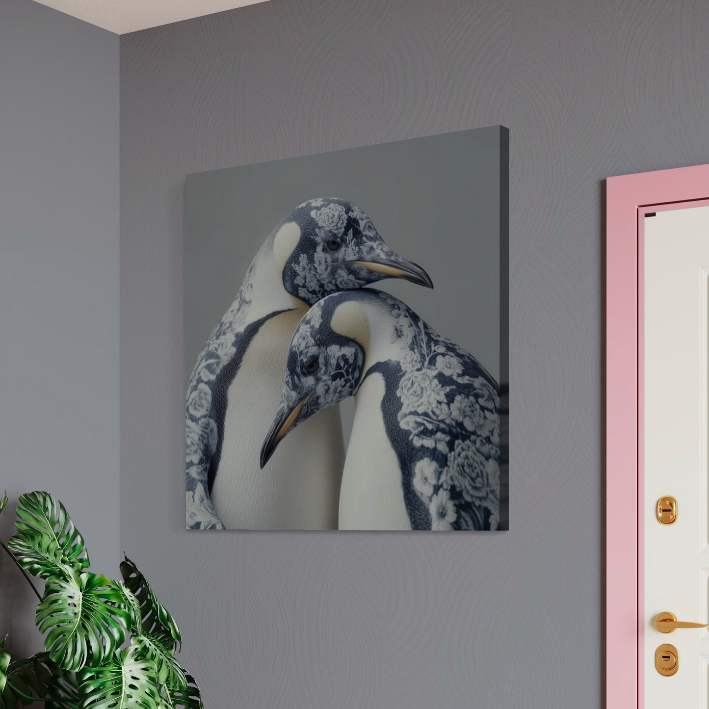 Cuadro decorativo canvas Pingüinos 001