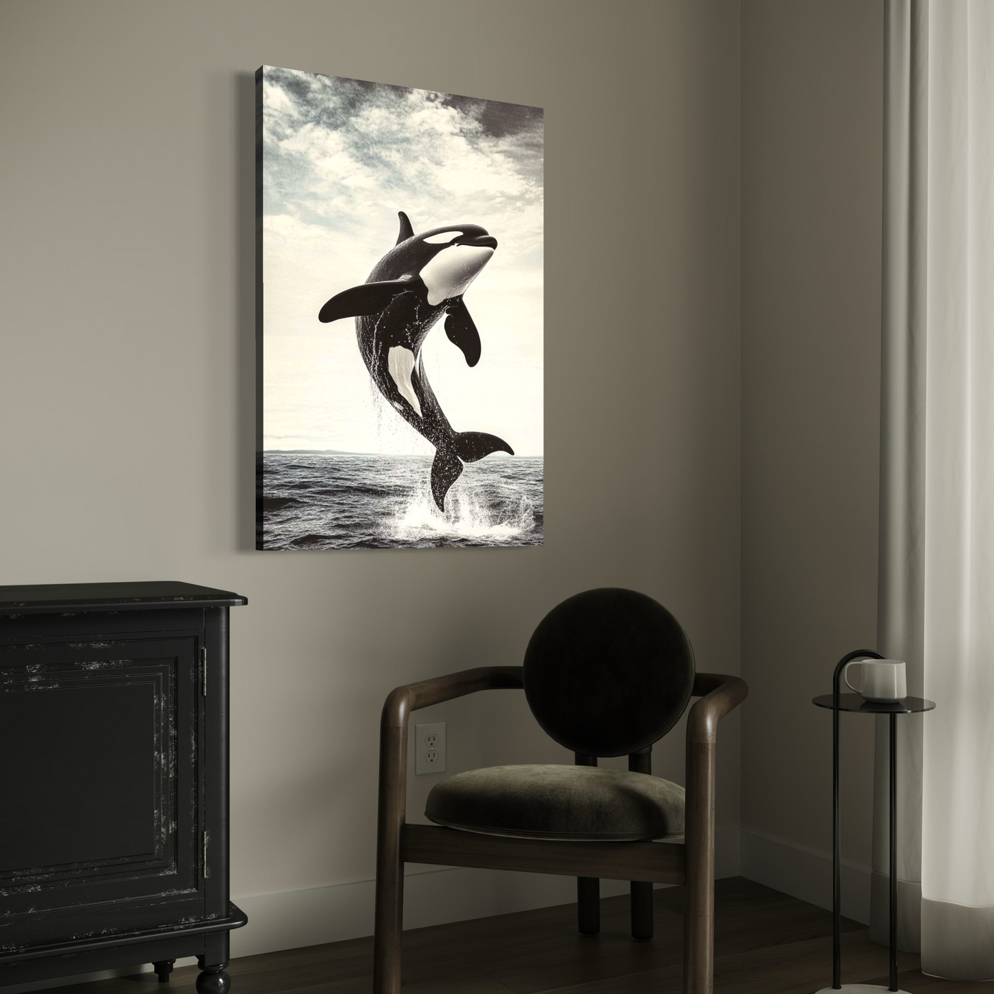 Cuadro decorativo canvas Orca 001