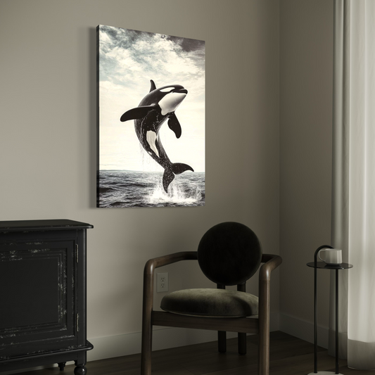 Cuadro decorativo canvas Orca 001